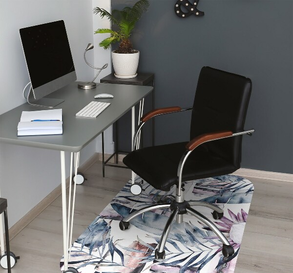 Chair mat floor panels protector marble flowers