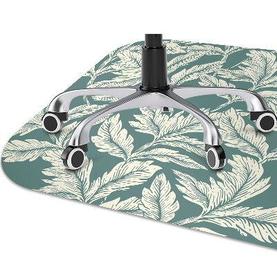 Office chair floor protector elegant leaf