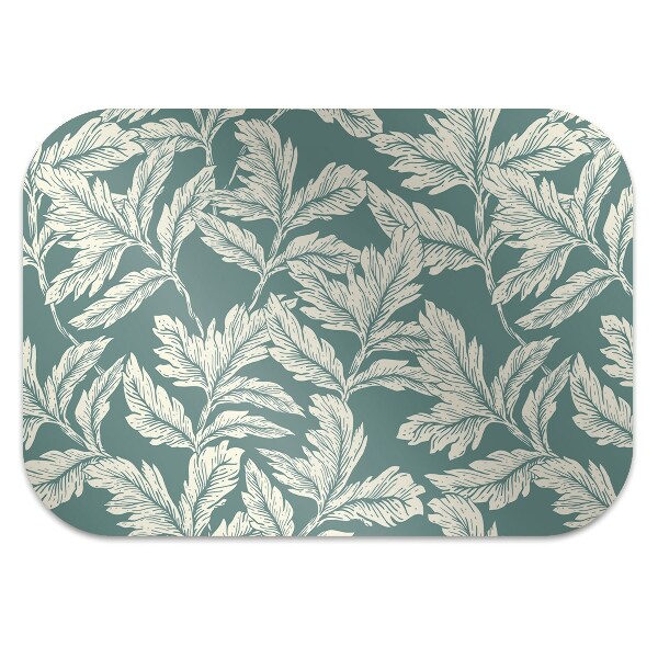 Office chair floor protector elegant leaf