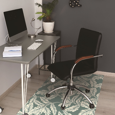 Office chair floor protector elegant leaf