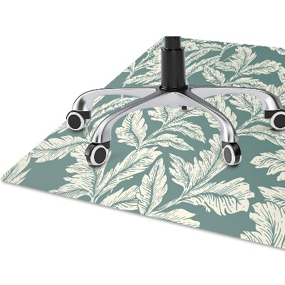 Office chair floor protector elegant leaf