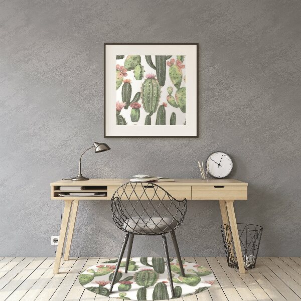 Office chair mat Cacti with spikes