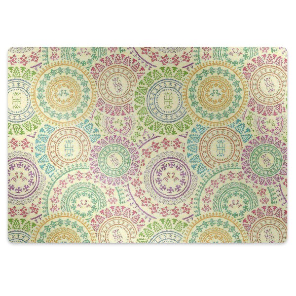 Office chair mat Moroccan pattern