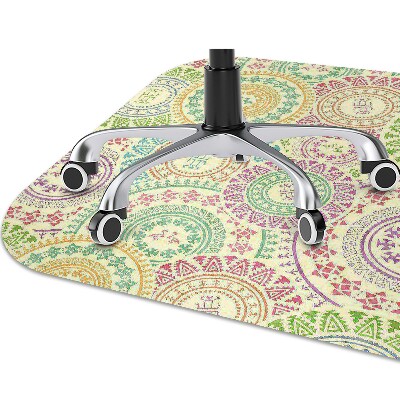 Office chair mat Moroccan pattern