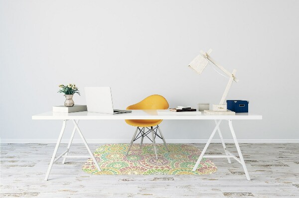 Office chair mat Moroccan pattern