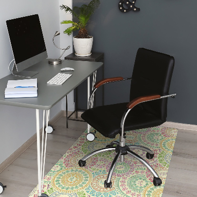 Office chair mat Moroccan pattern