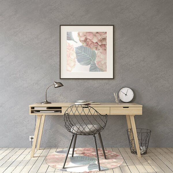 Office chair floor protector Hydrangea