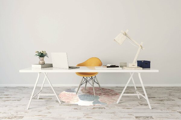 Office chair floor protector Hydrangea