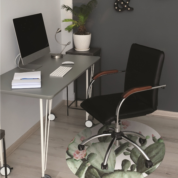 Office chair mat cacti