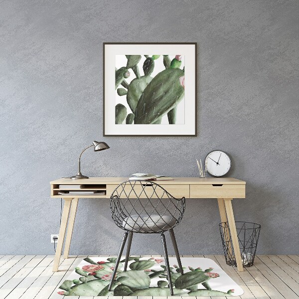 Office chair mat cacti