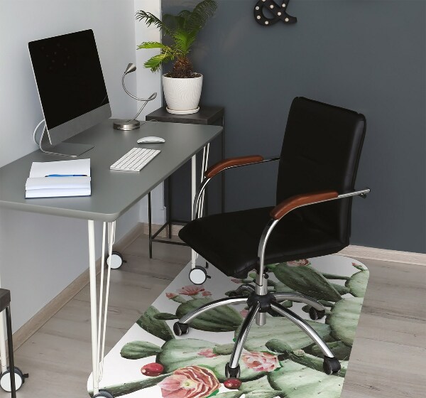 Office chair mat cacti