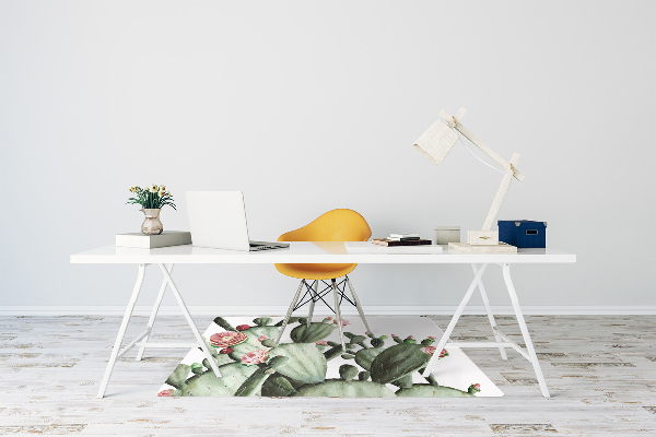 Office chair mat cacti