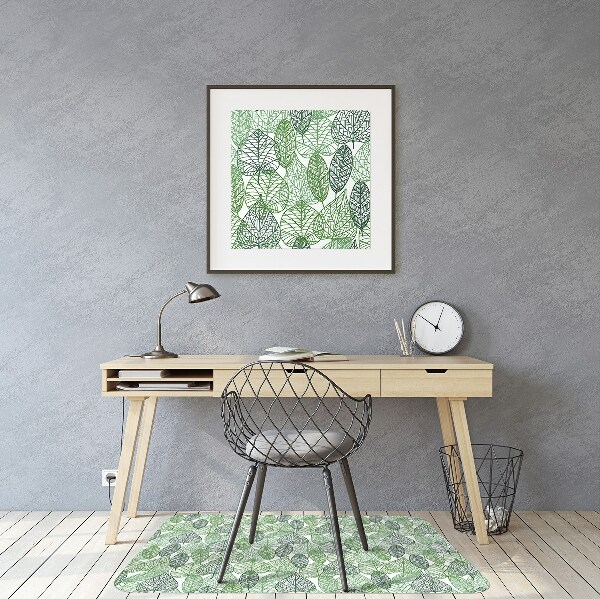 Computer chair mat forest leaves