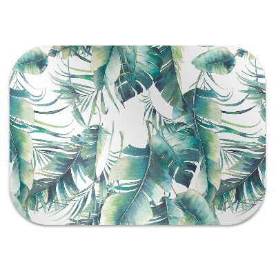 Office chair floor protector palm leaves