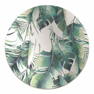 Office chair floor protector palm leaves