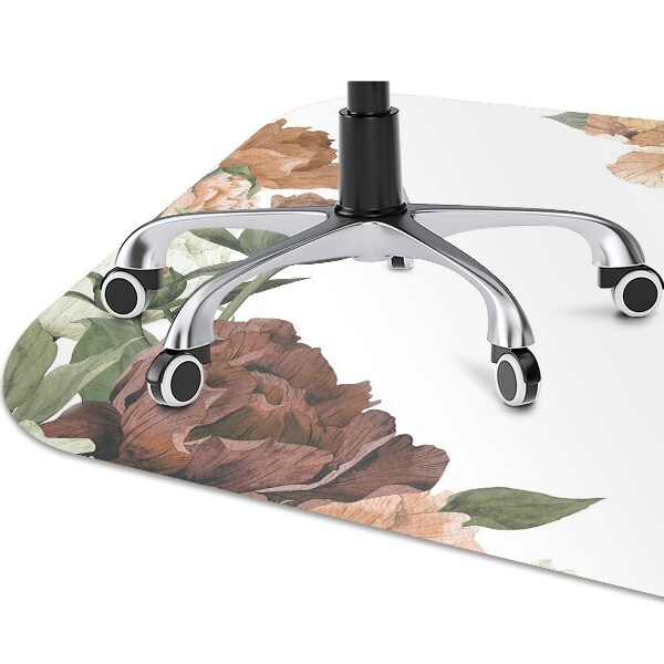 Office chair mat Vintage Peonies