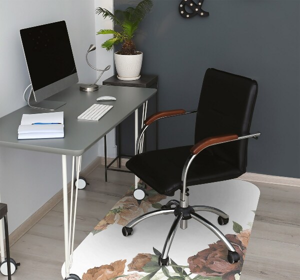 Office chair mat Vintage Peonies