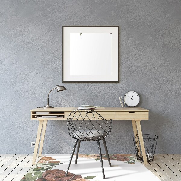 Office chair mat Vintage Peonies