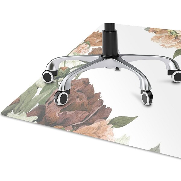 Office chair mat Vintage Peonies