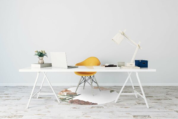 Office chair mat Vintage Peonies