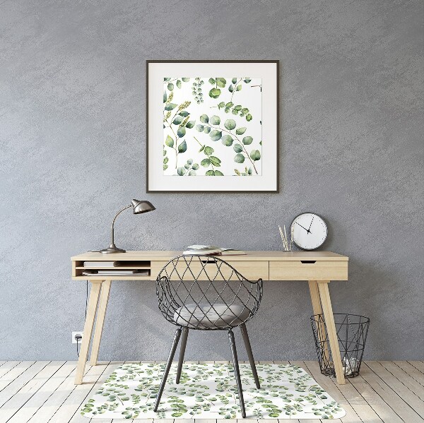 Desk chair mat eucalyptus