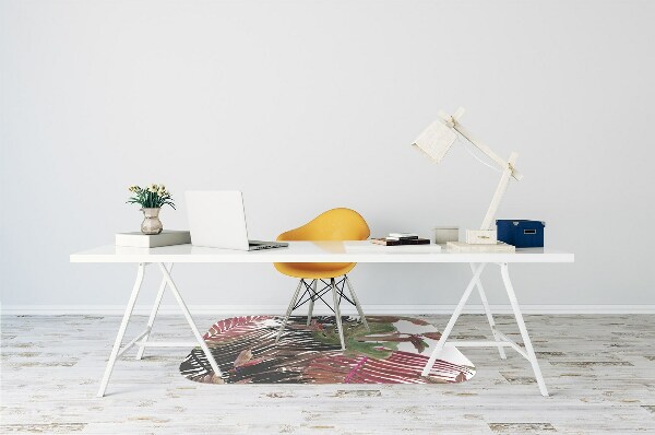 Office chair mat monstera