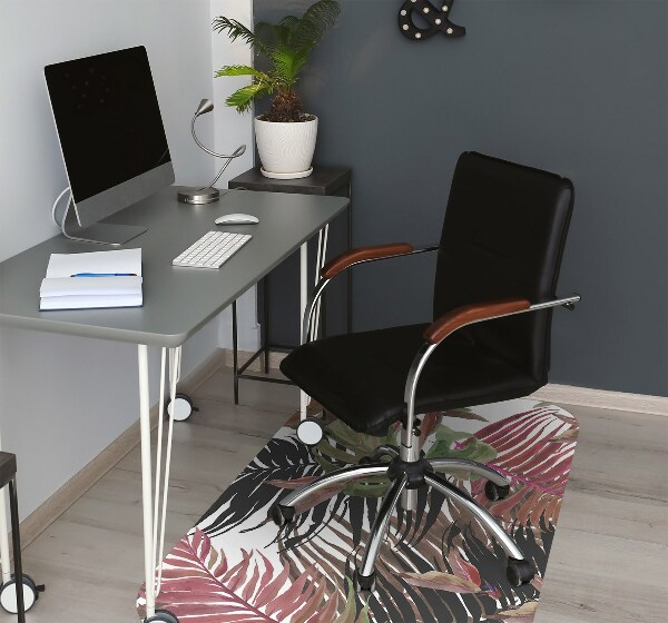 Office chair mat monstera