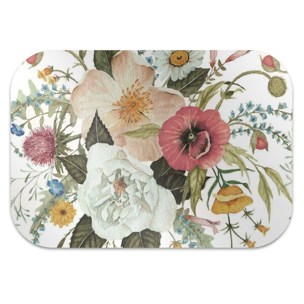 Computer chair mat grasshopper bouquet