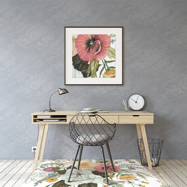 Computer chair mat grasshopper bouquet