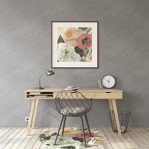 Computer chair mat grasshopper bouquet