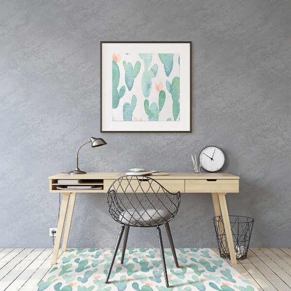 Computer chair mat alternative cacti