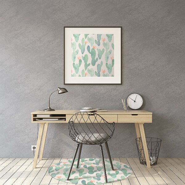 Computer chair mat alternative cacti