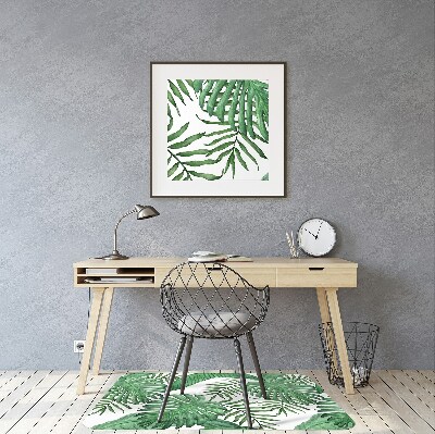 Desk chair mat Palm leaves