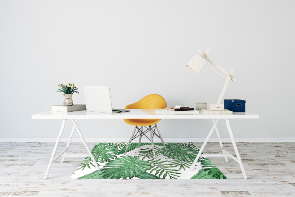 Desk chair mat Palm leaves