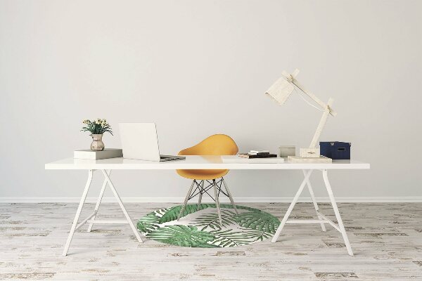 Desk chair mat Palm leaves