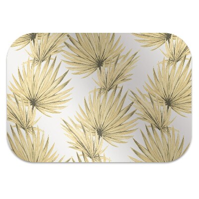 Office chair mat tropical leaves