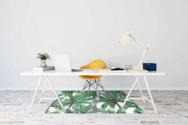 Chair mat floor panels protector tropical palm trees