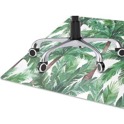 Chair mat floor panels protector tropical palm trees