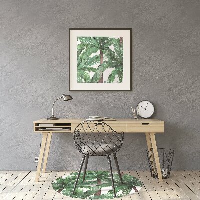 Chair mat floor panels protector tropical palm trees