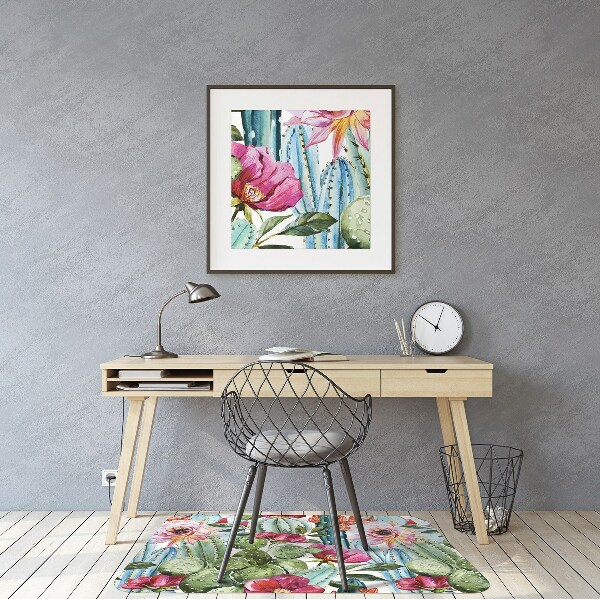 Chair mat floor panels protector tropical garden