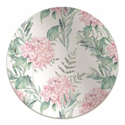 Office chair floor protector Light pink flowers