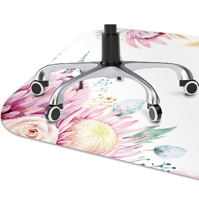 Office chair floor protector Flower frame