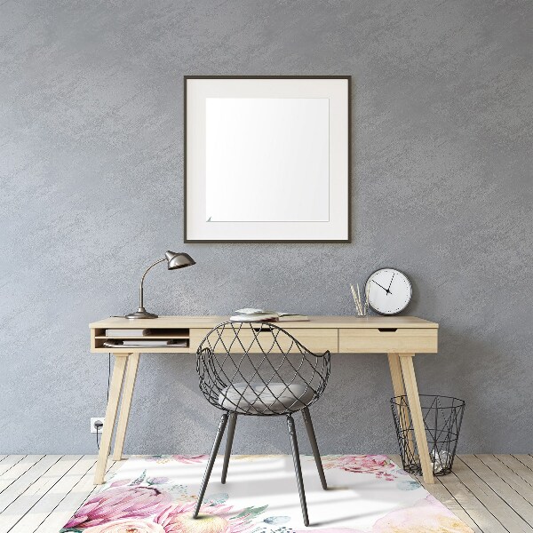Office chair floor protector Flower frame