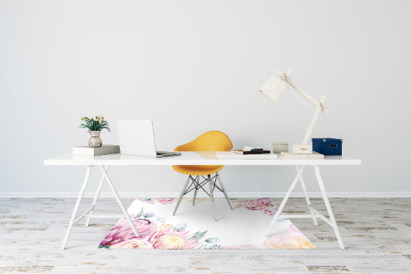Office chair floor protector Flower frame