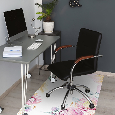 Office chair floor protector Flower frame