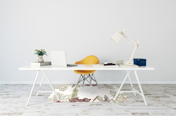 Computer chair mat Field flowers