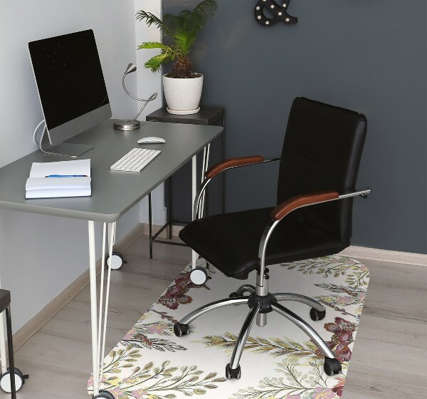 Computer chair mat Field flowers