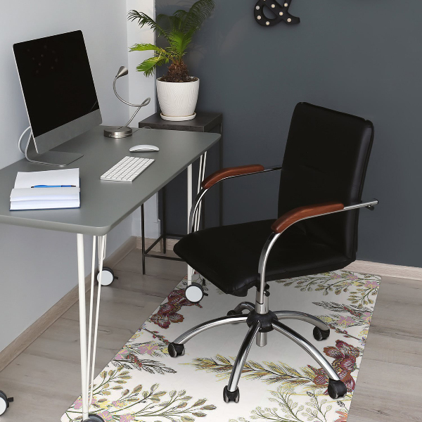 Computer chair mat Field flowers