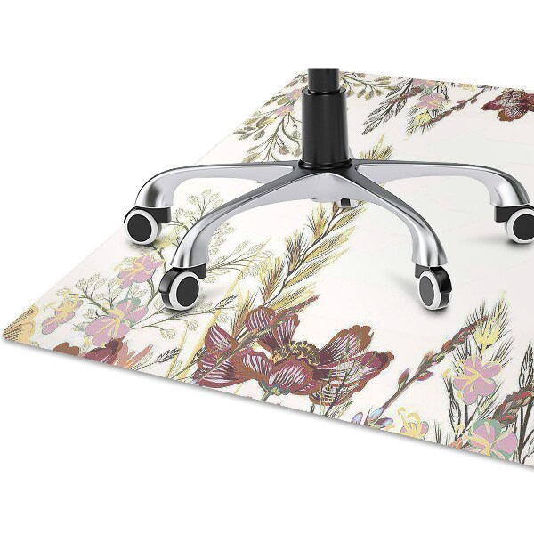 Computer chair mat Field flowers