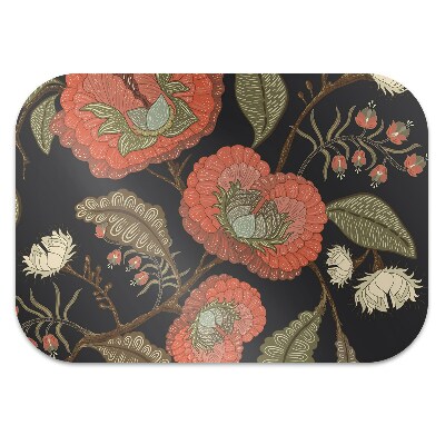 Computer chair mat retro Flowers